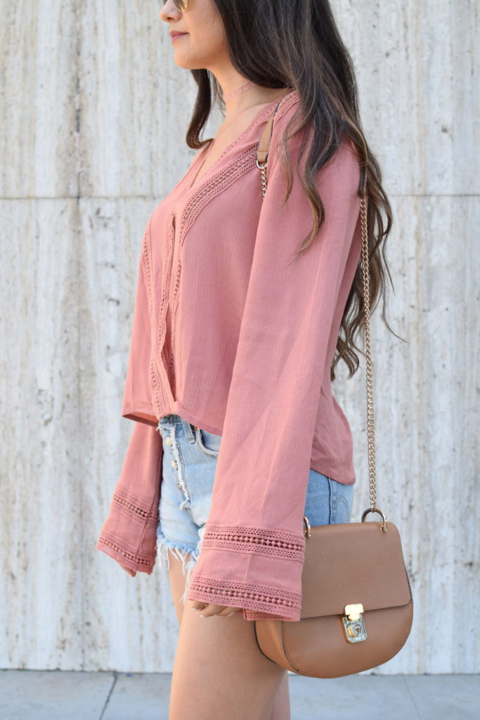 rose-crochet-trim-bell-sleeve-blouse