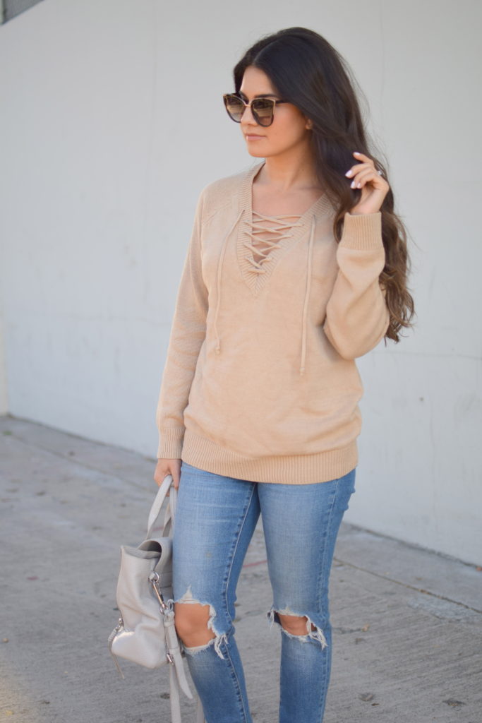 thanksgiving-lace-up-sweater-outfit