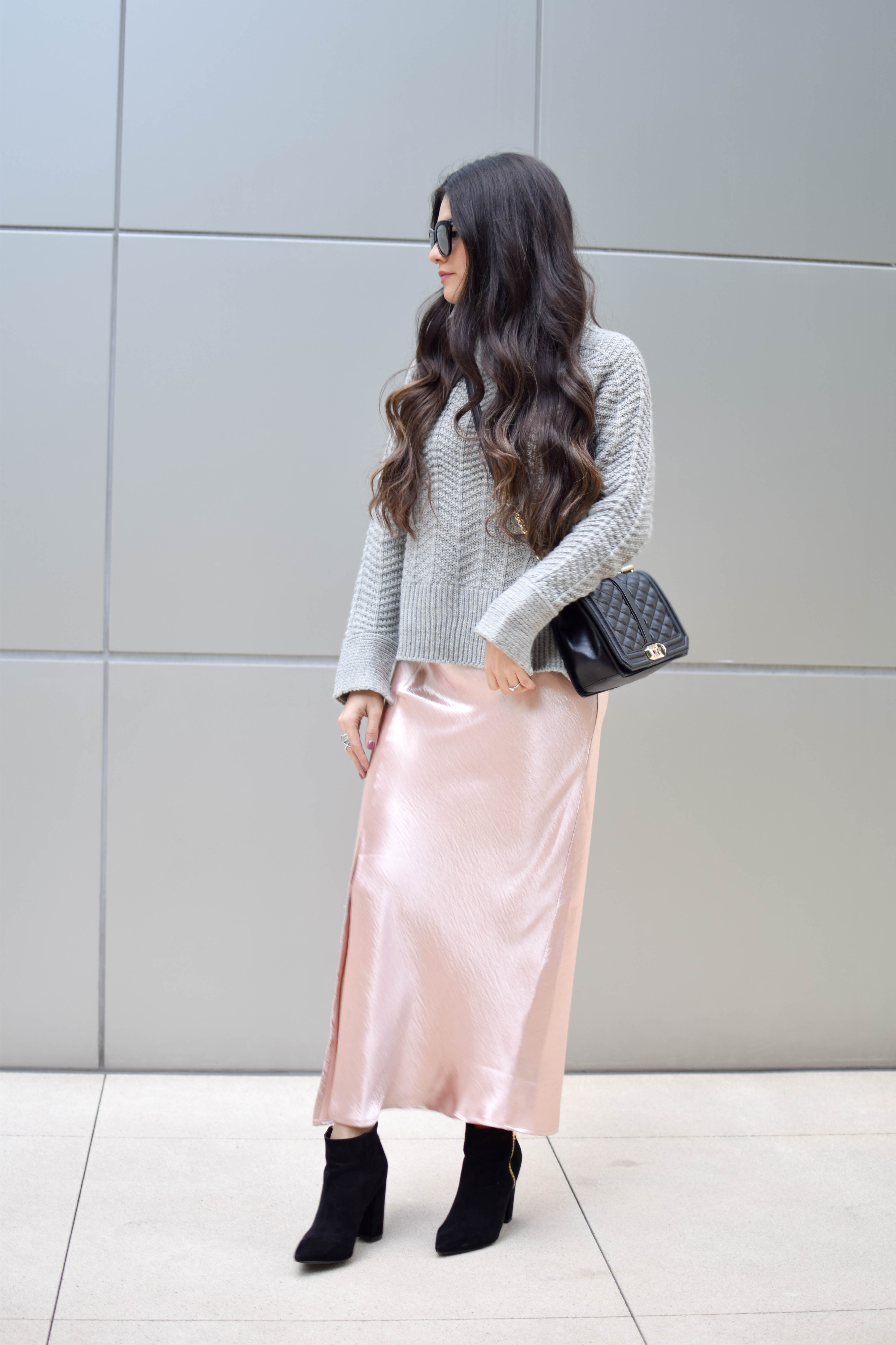 Silky Slip + Cozy Sweater