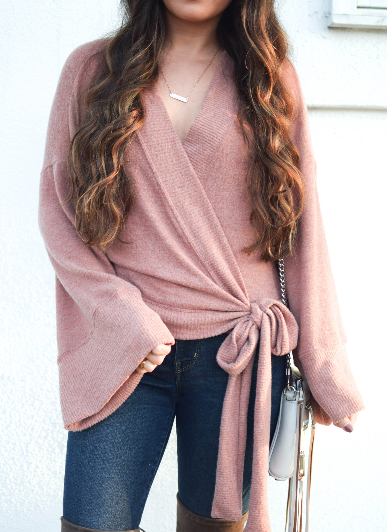 Wrap Top & Casual Valentine’s Day Outfit